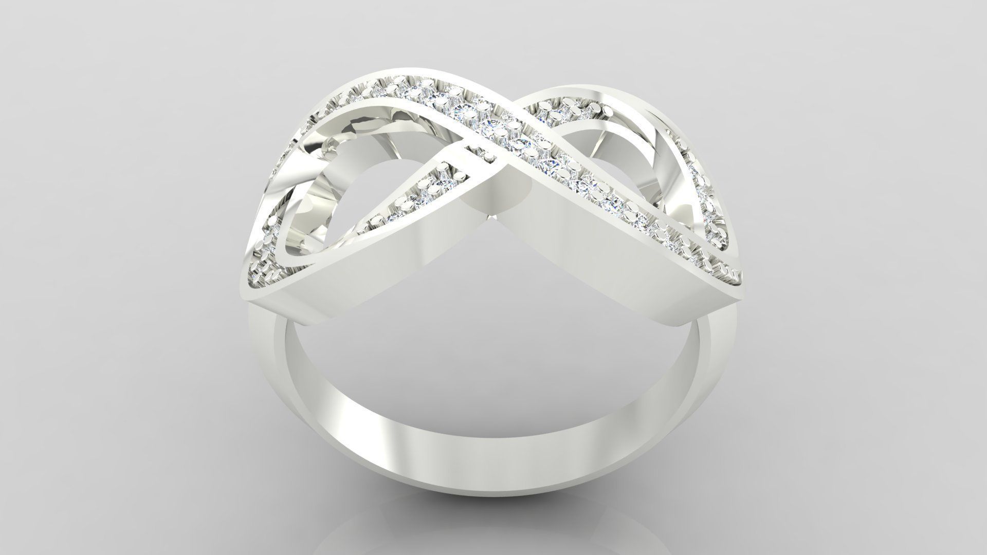 Ring M52 The luxury female ring with gems wedding 3D print model_21
