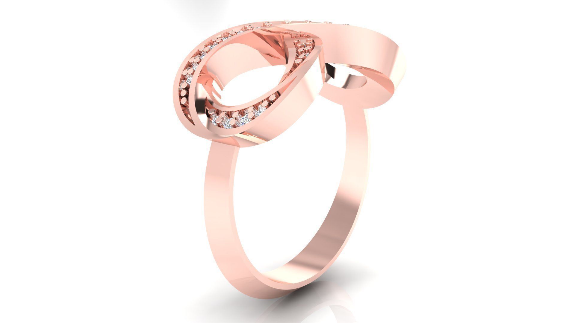 Ring M52 The luxury female ring with gems wedding 3D print model_14