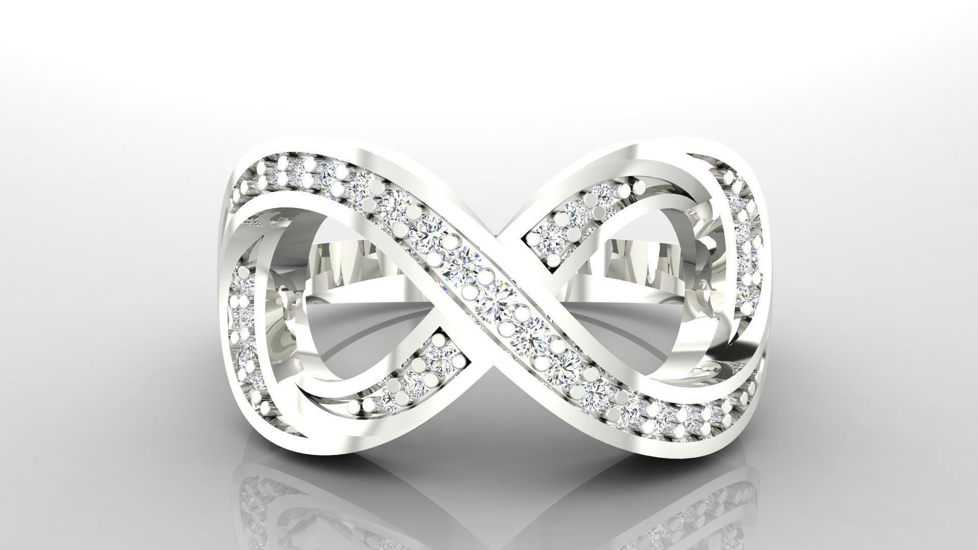 Ring M52 The luxury female ring with gems wedding 3D print model_17