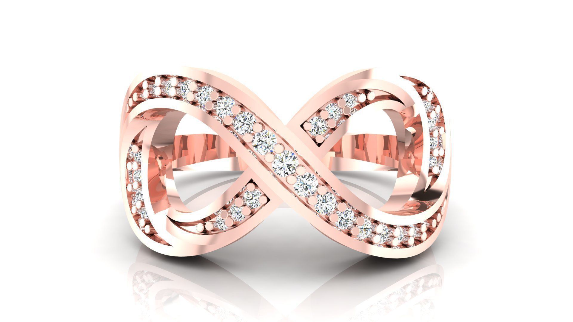 Ring M52 The luxury female ring with gems wedding 3D print model_10