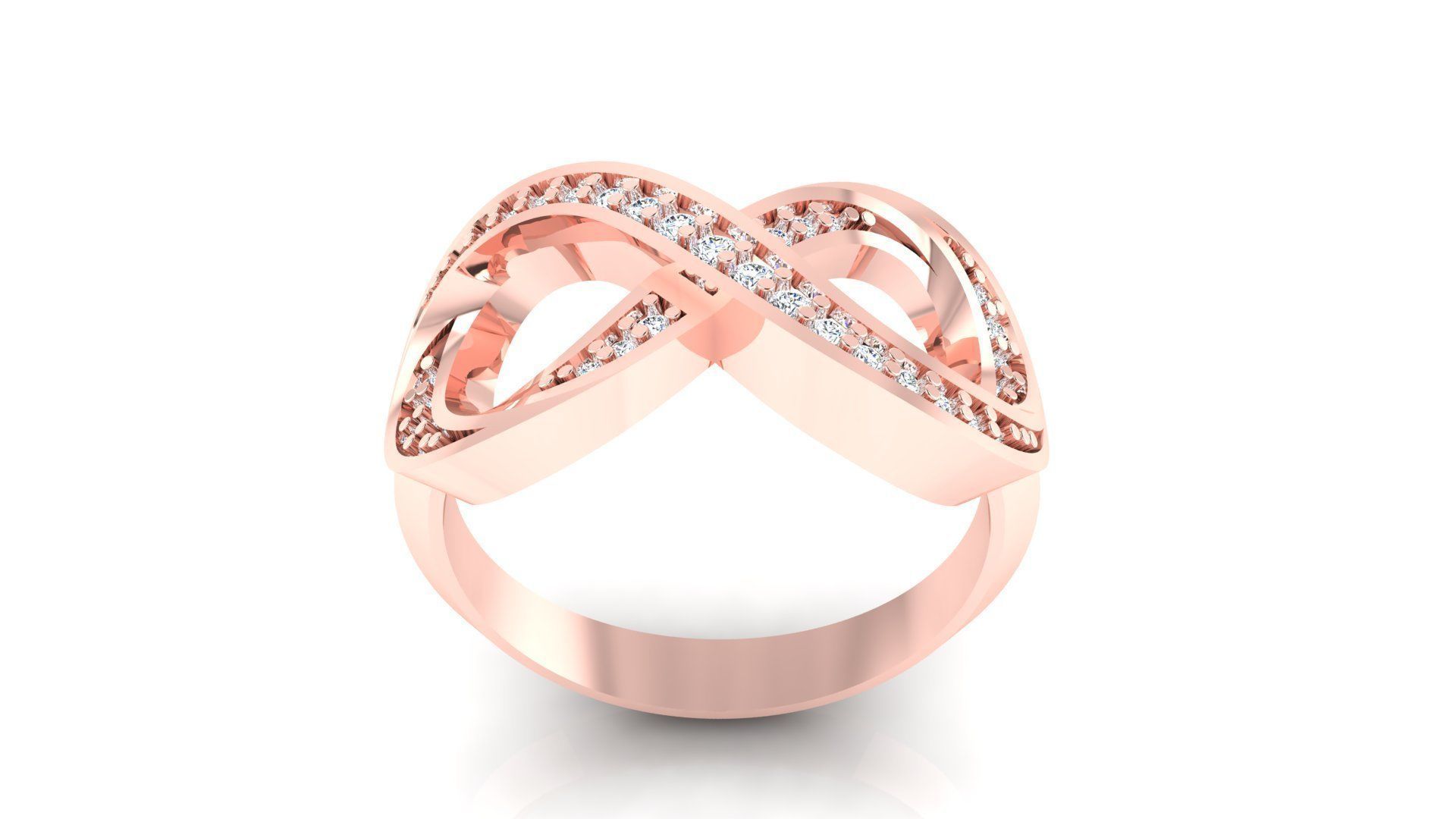 Ring M52 The luxury female ring with gems wedding 3D print model_15