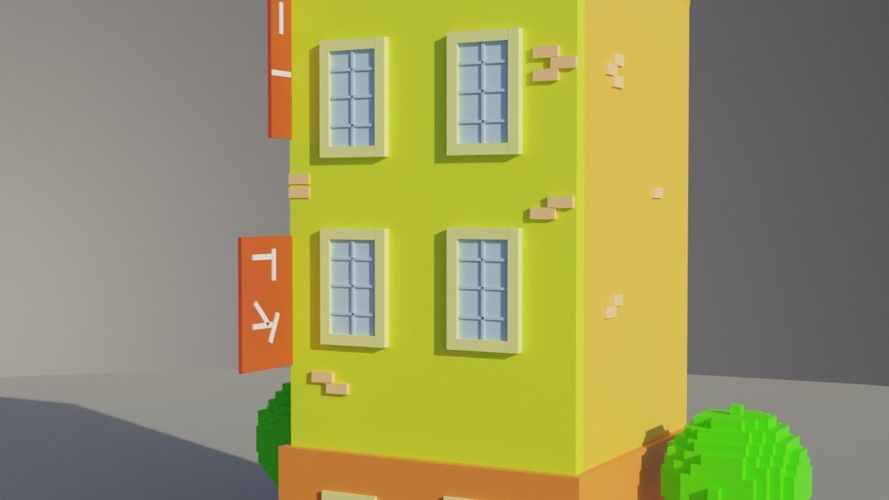 Japanese House Model-Low Poly Low-poly 3D model_3