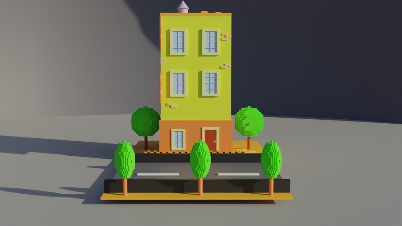 Japanese House Model-Low Poly Low-poly 3D model_4