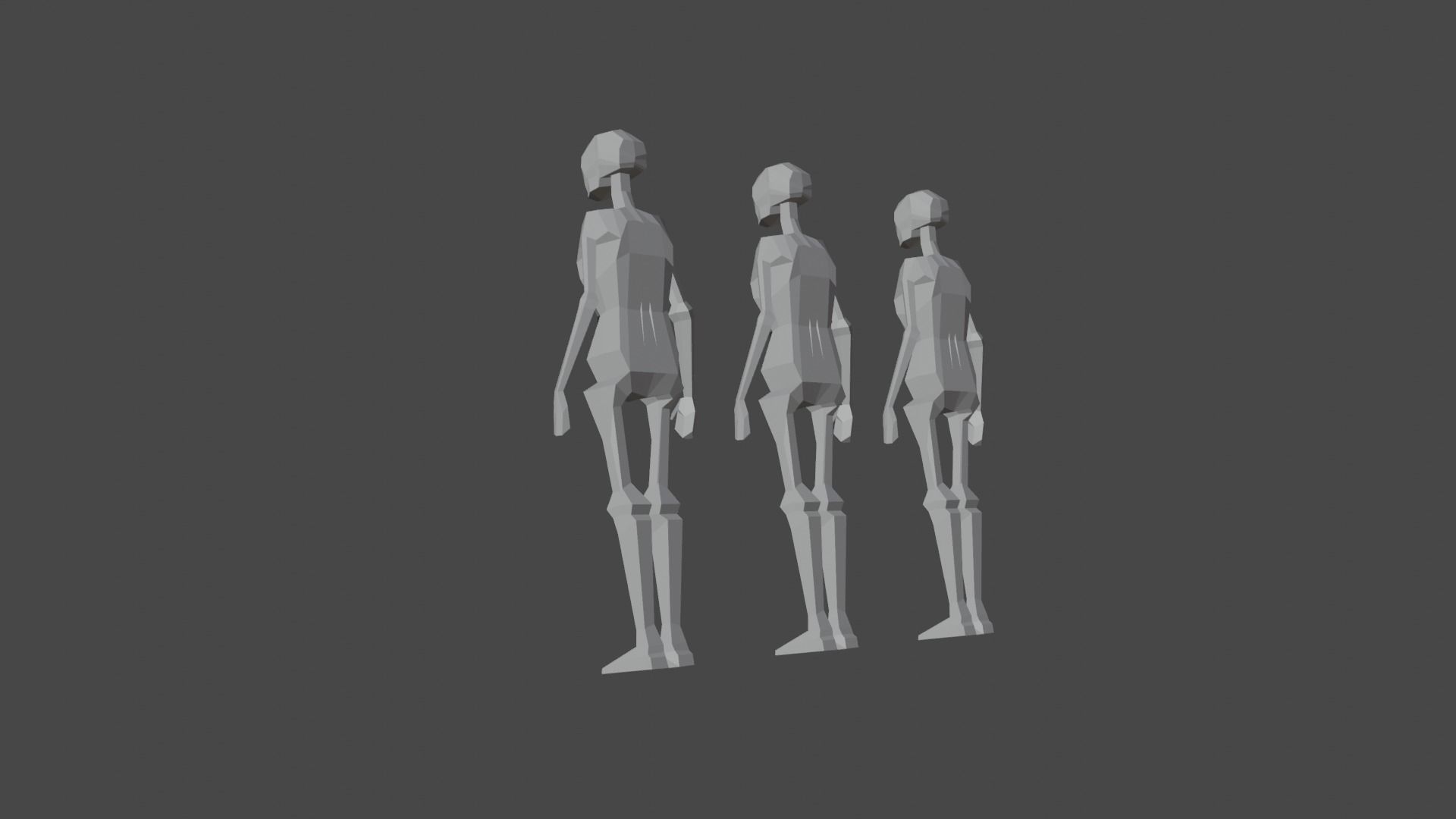 PS1 Style Lowpoly SKELETON Low-poly 3D model_3