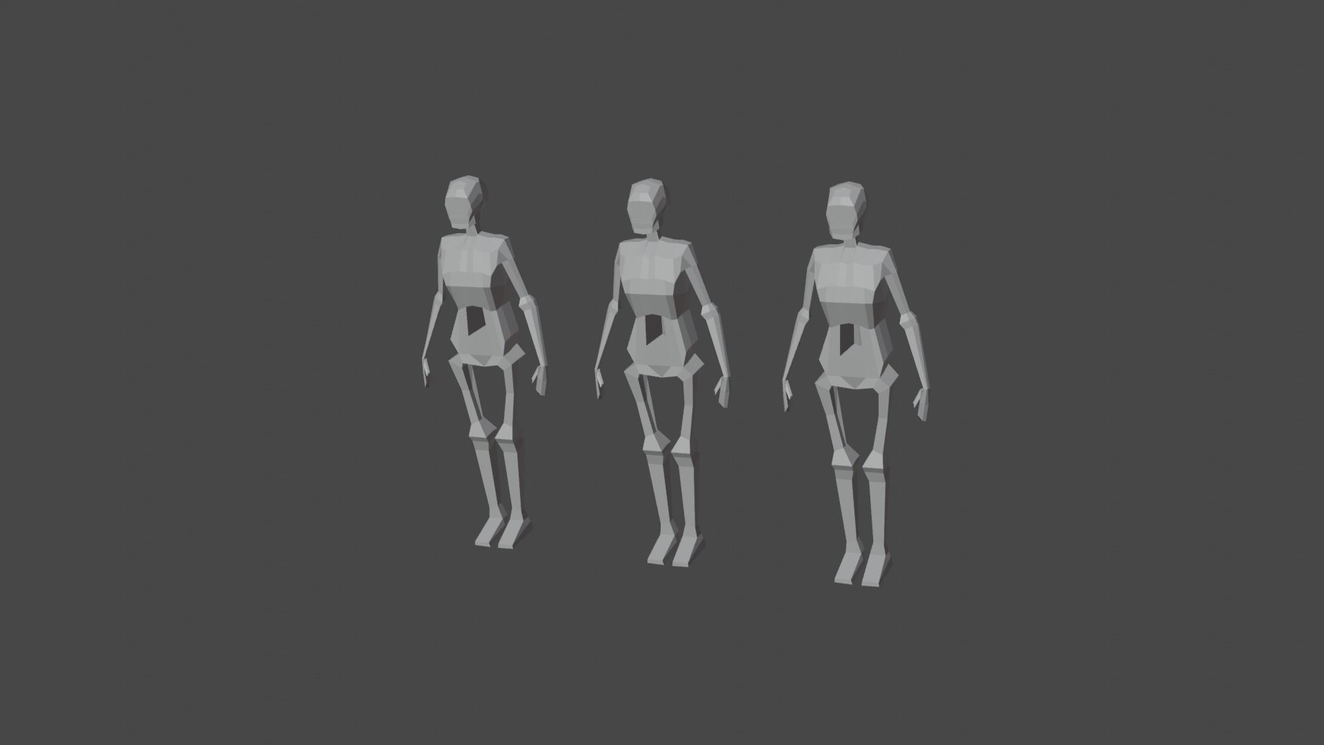 PS1 Style Lowpoly SKELETON Low-poly 3D model_2