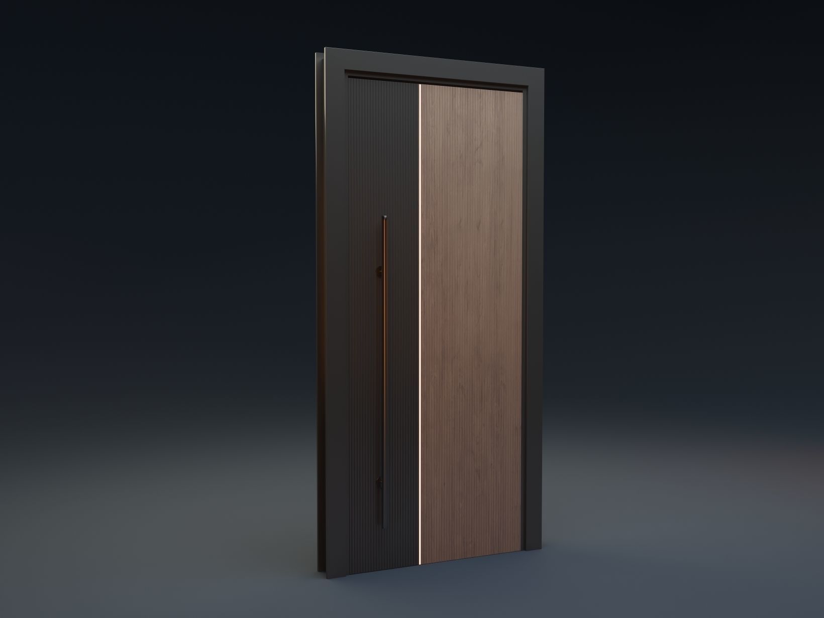 doors wooden door 3D model_1