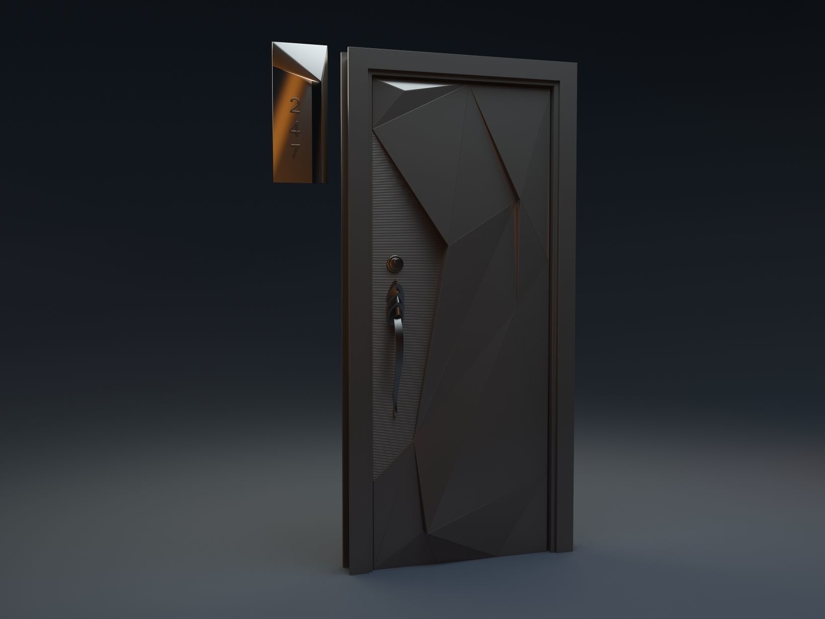 doors wooden door 3D model_7