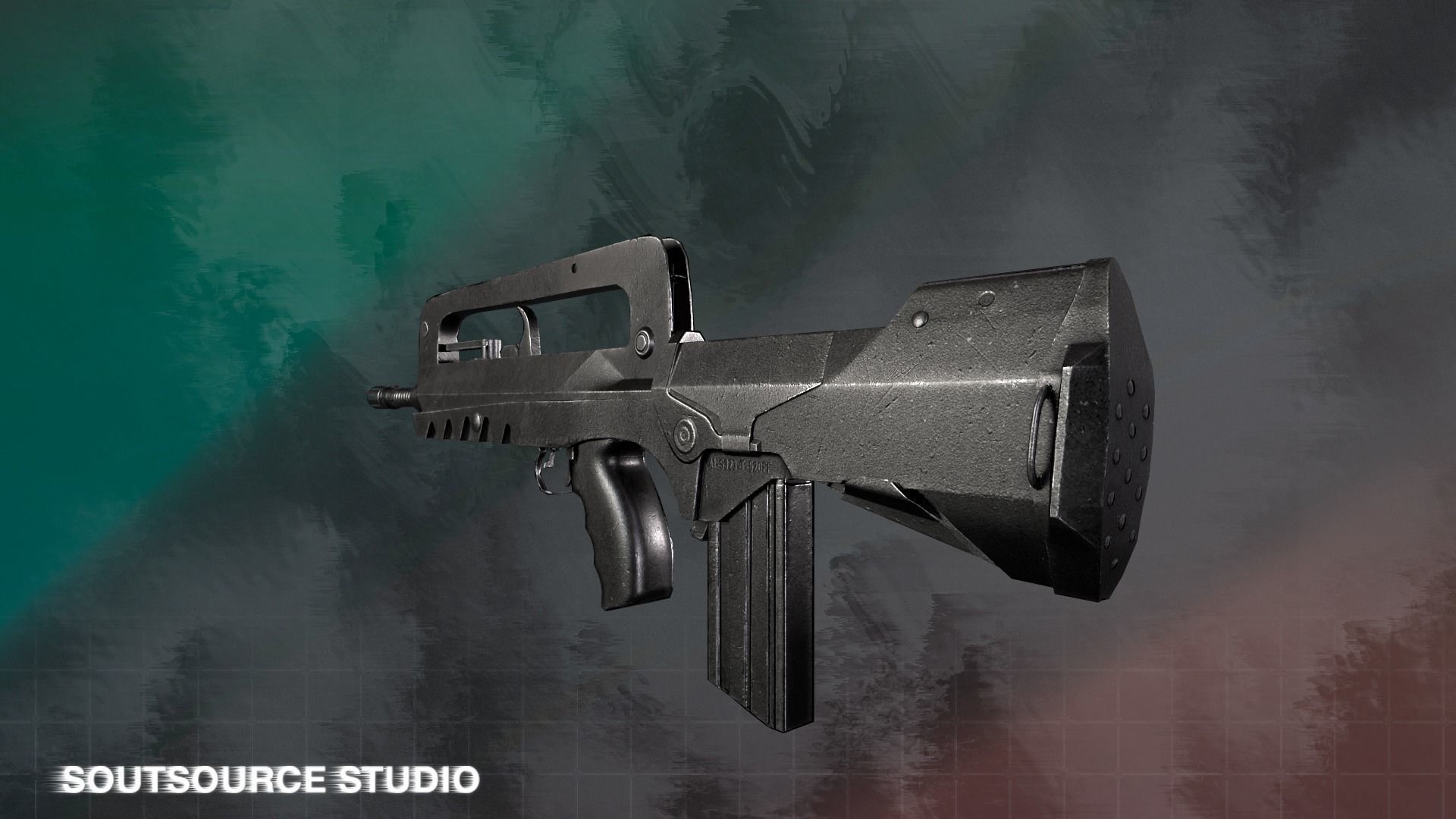 Famas F1 LowPoly GameReady by SoutSource Studio Low-poly 3D model_2