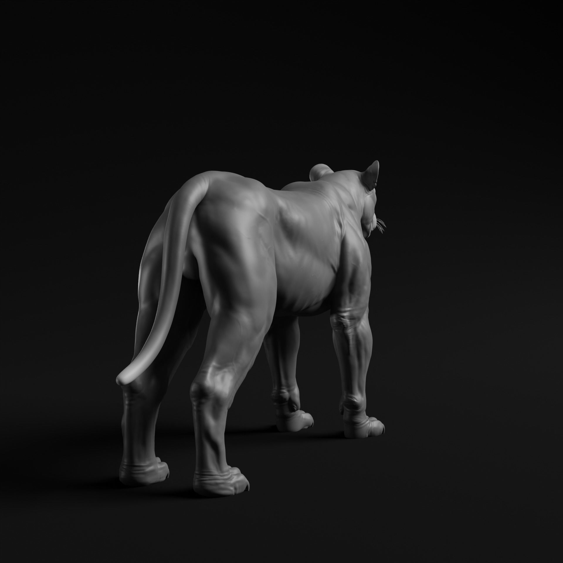 Lion - Highpoly Sculpture 3D model 3D model_9