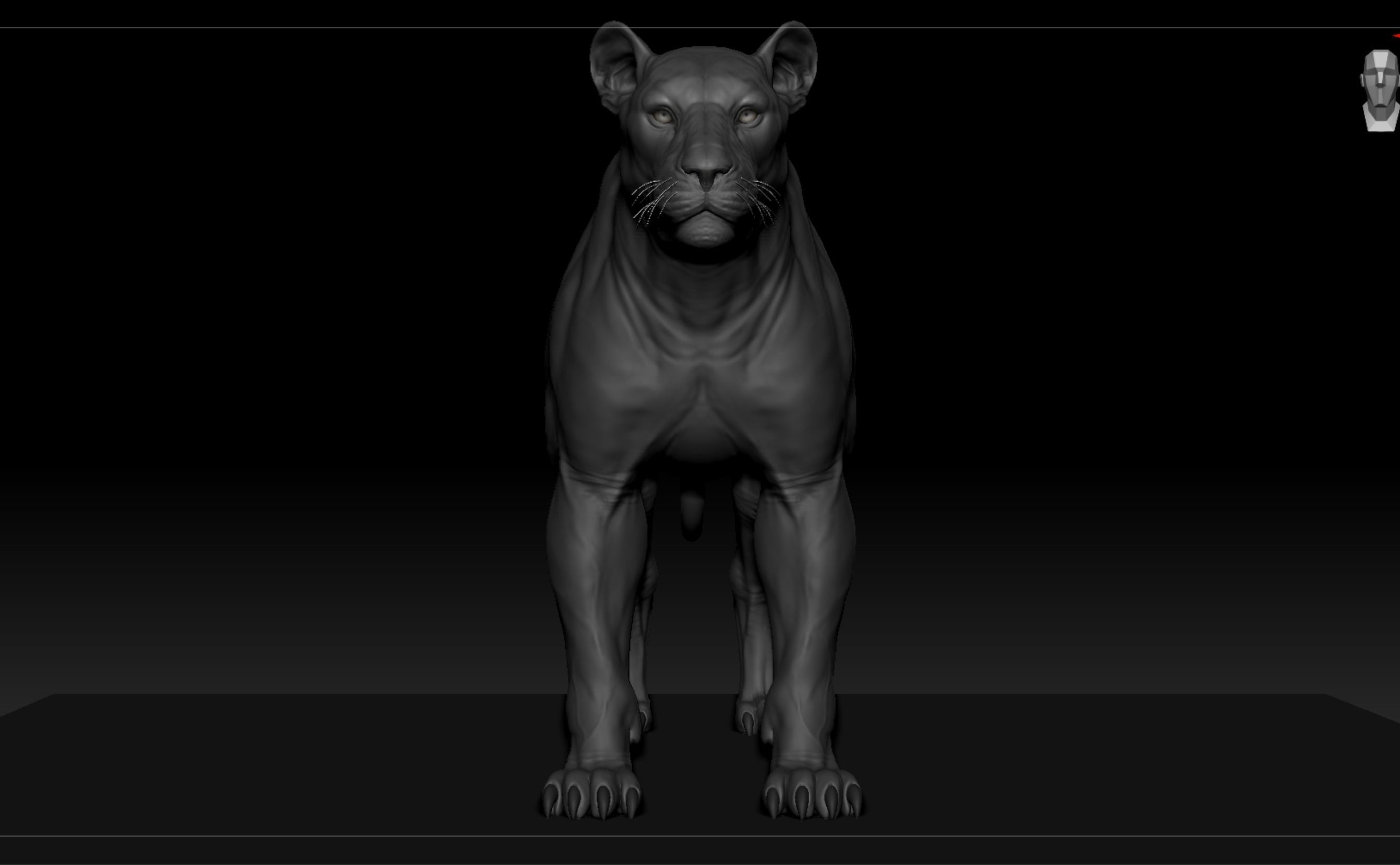 Lion - Highpoly Sculpture 3D model 3D model_6