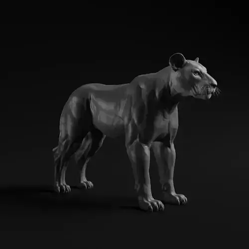 Lion - Highpoly Sculpture 3D model 3D model