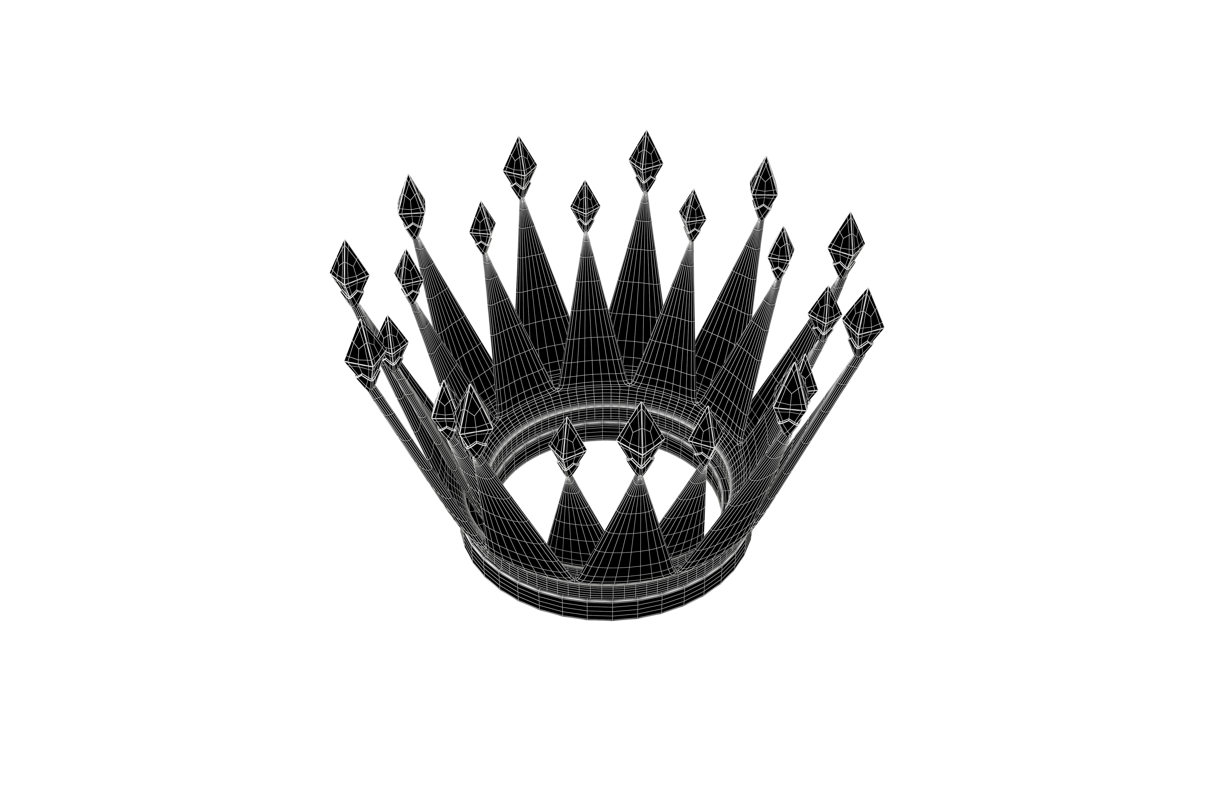 Crown v6 001 Low-poly 3D model_6
