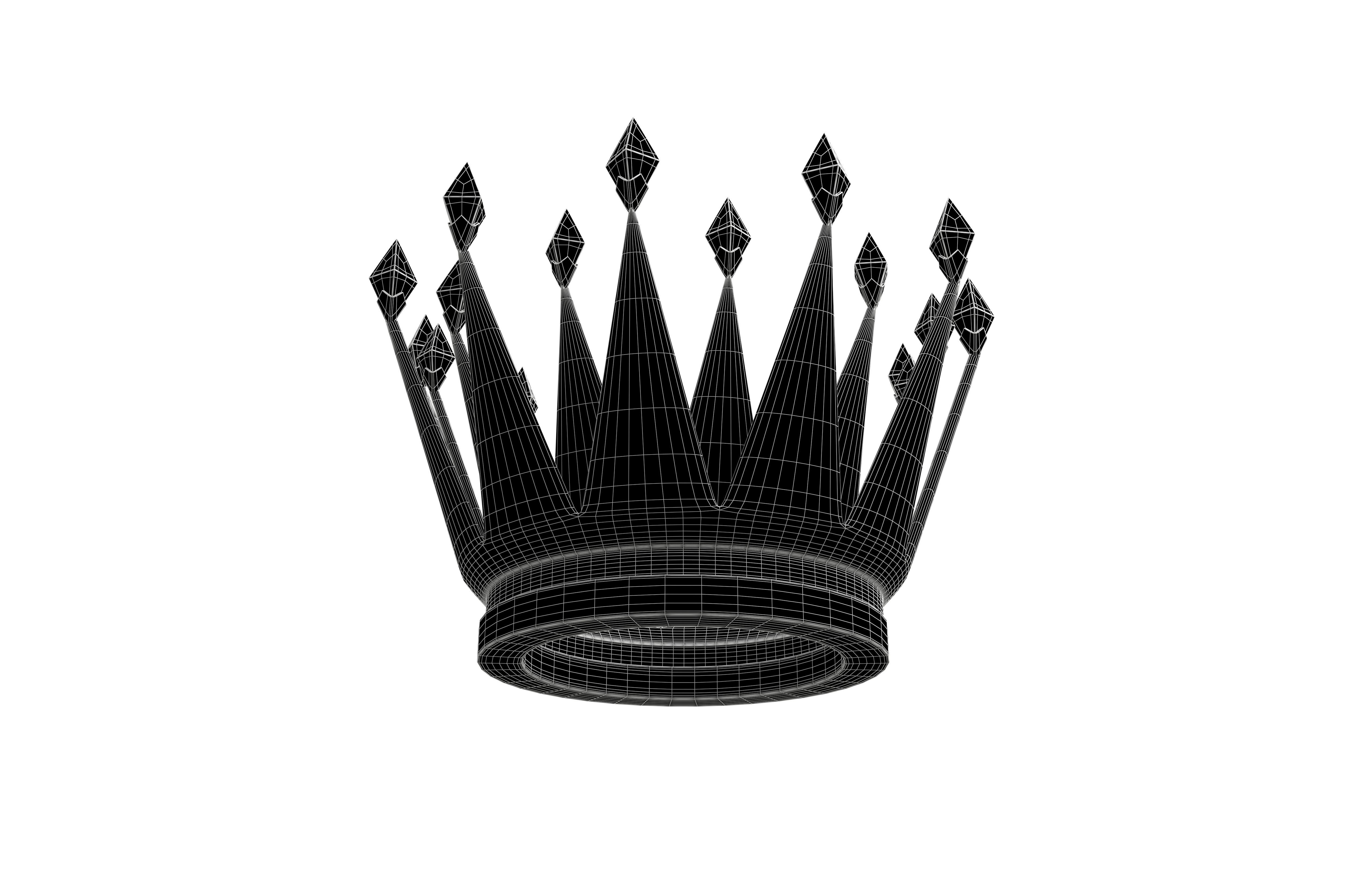 Crown v6 001 Low-poly 3D model_7
