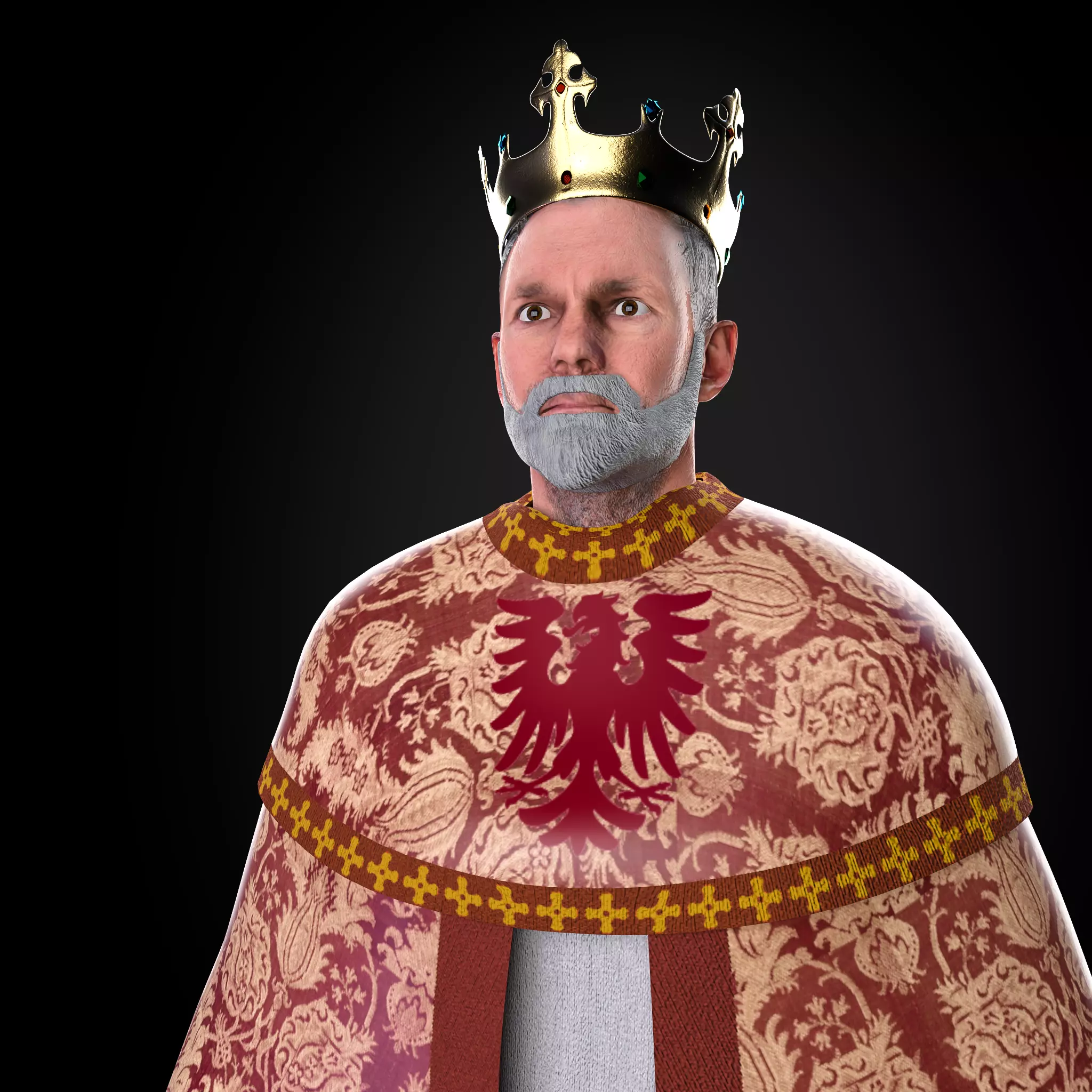 King Alfonso II 3D model_0
