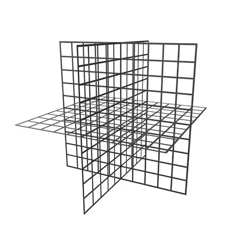 Xyz Axis Grid Mesh v1 001 Low-poly 3D model