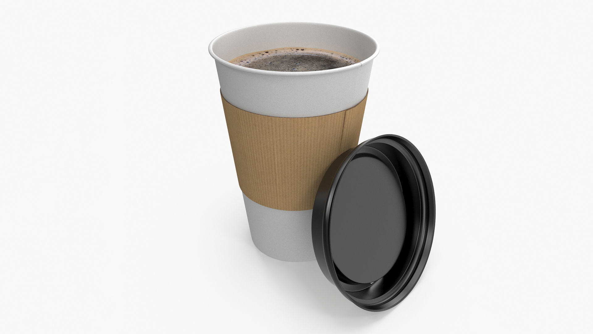 Paper Coffee Cup 3D model_7