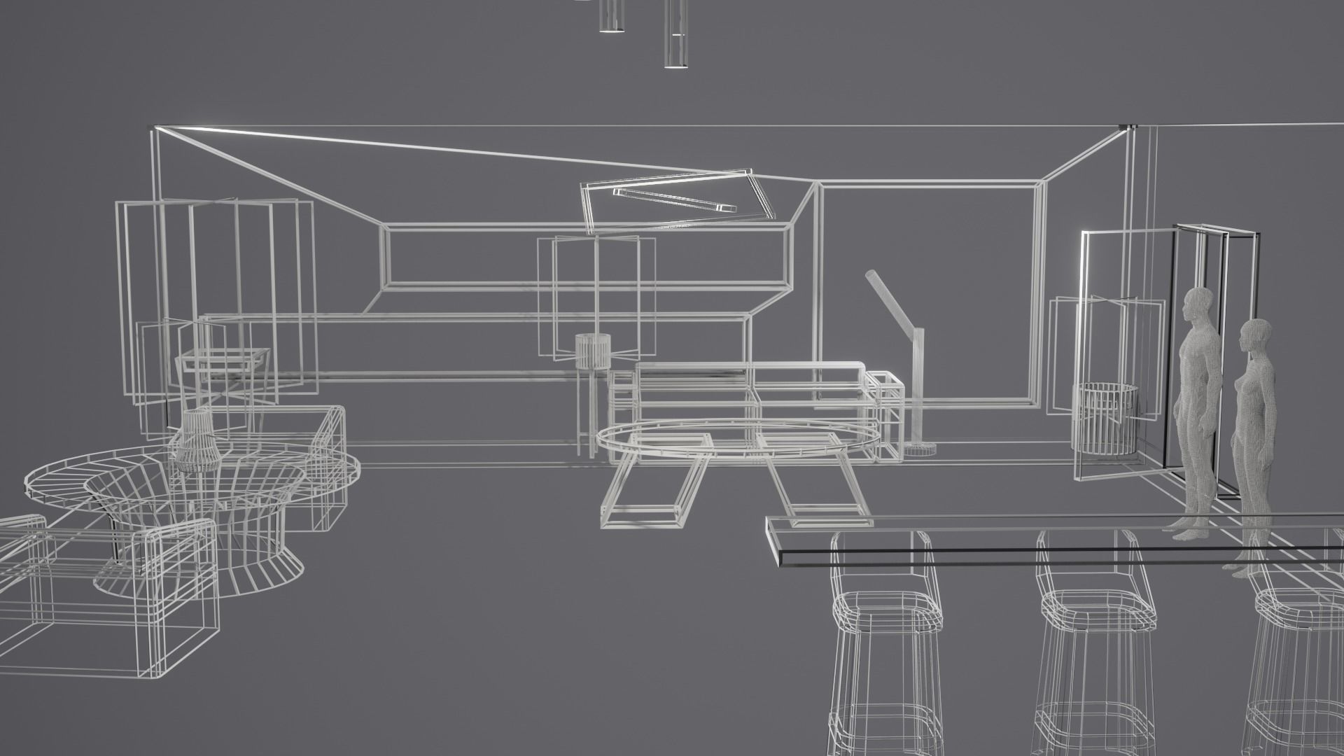 Modern Decor Furnashing Low-poly 3D model_85