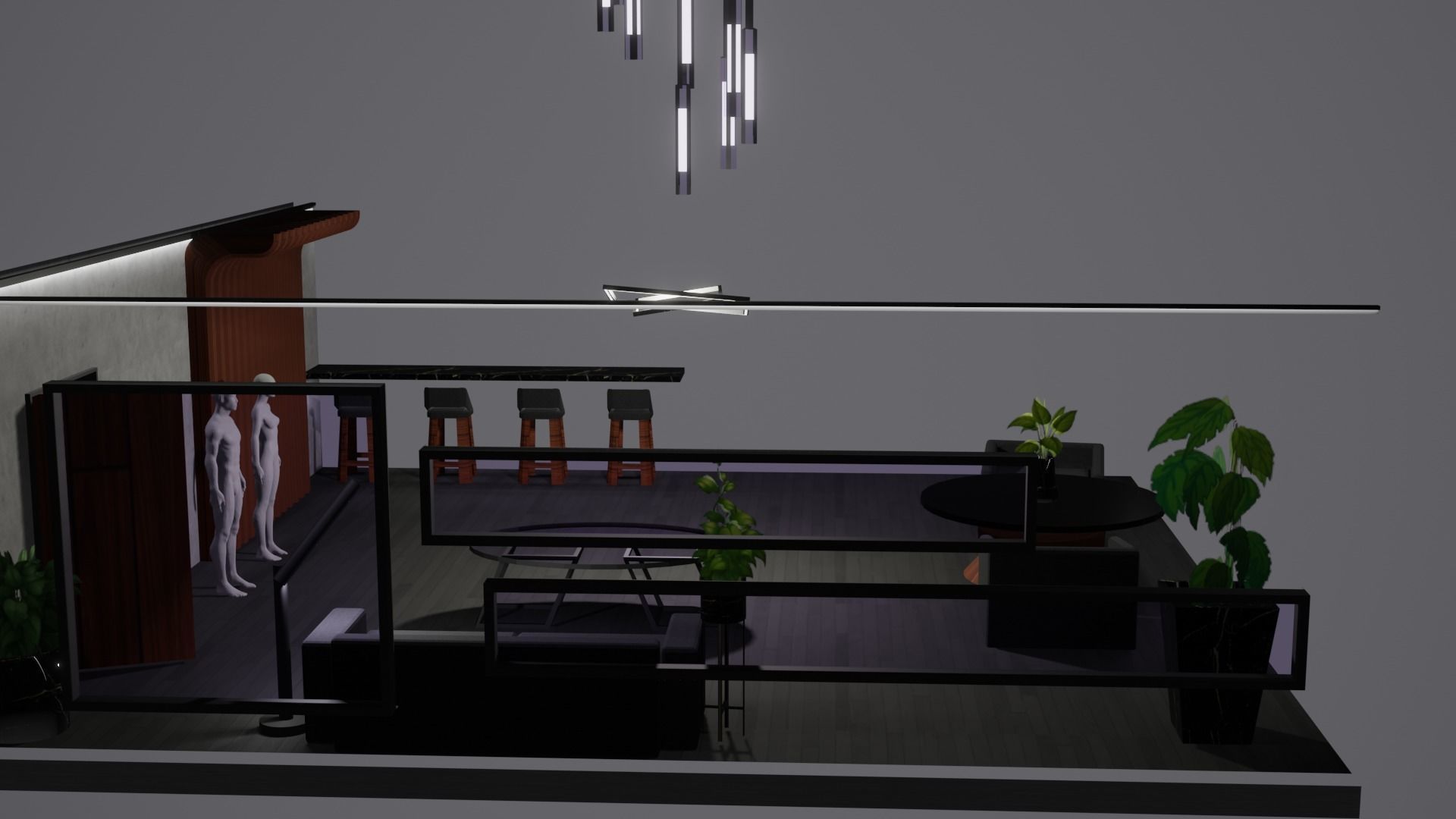 Modern Decor Furnashing Low-poly 3D model_26