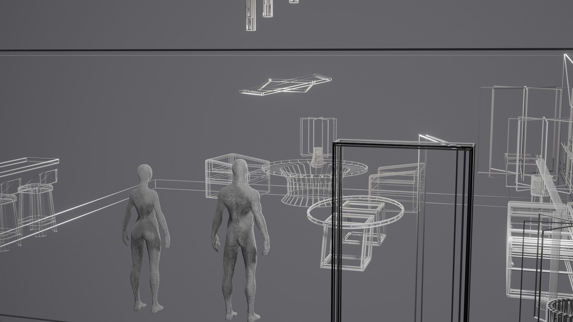 Modern Decor Furnashing Low-poly 3D model_80