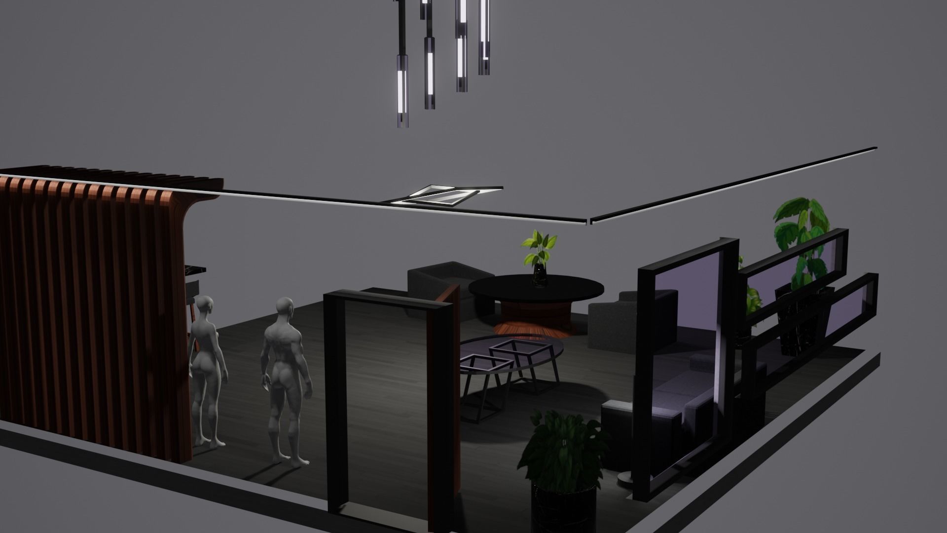 Modern Decor Furnashing Low-poly 3D model_34