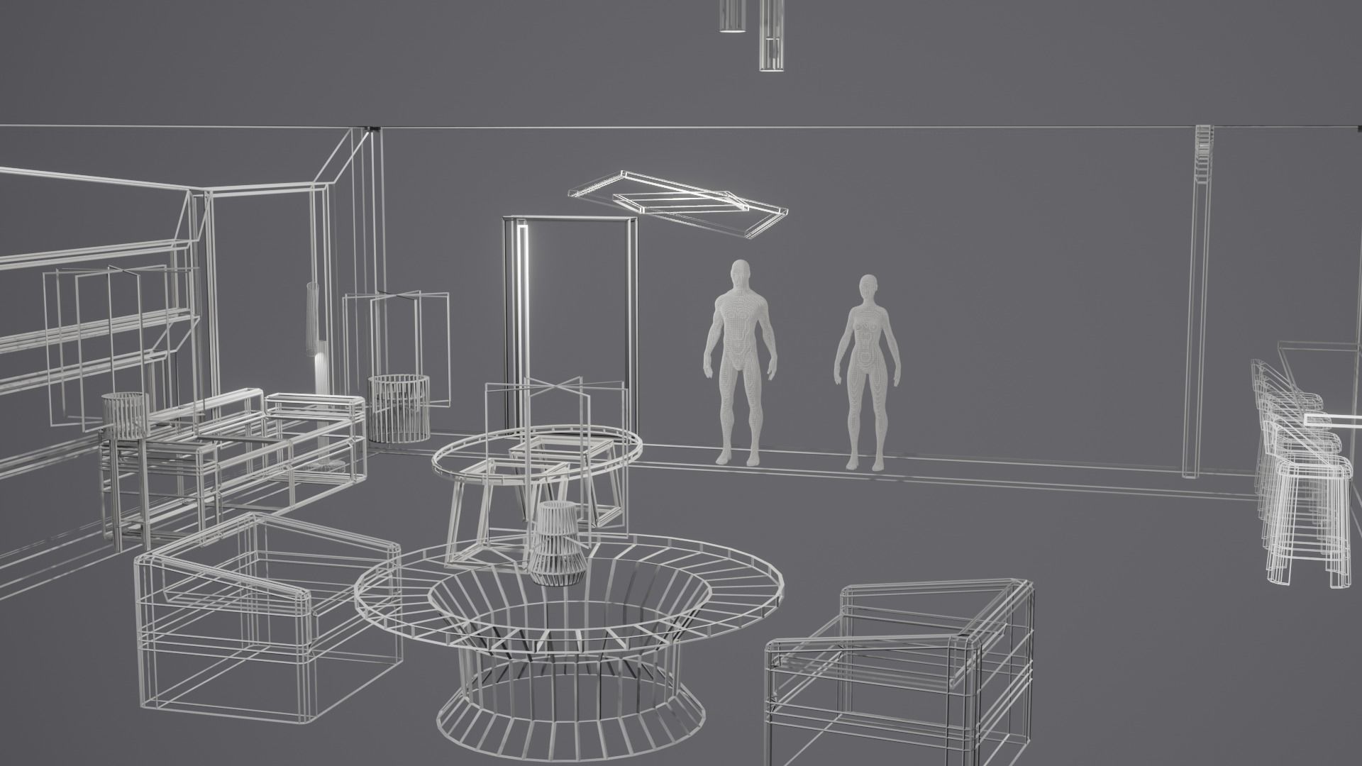 Modern Decor Furnashing Low-poly 3D model_82