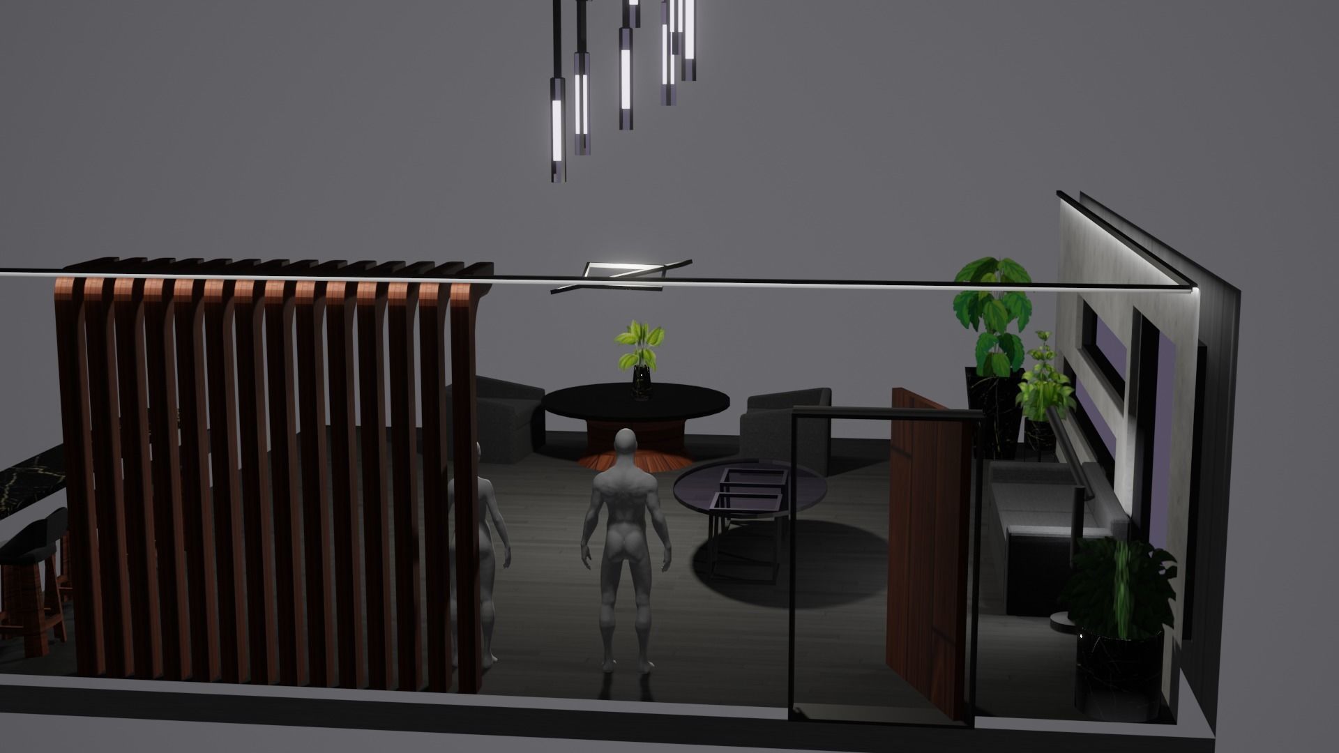 Modern Decor Furnashing Low-poly 3D model_37