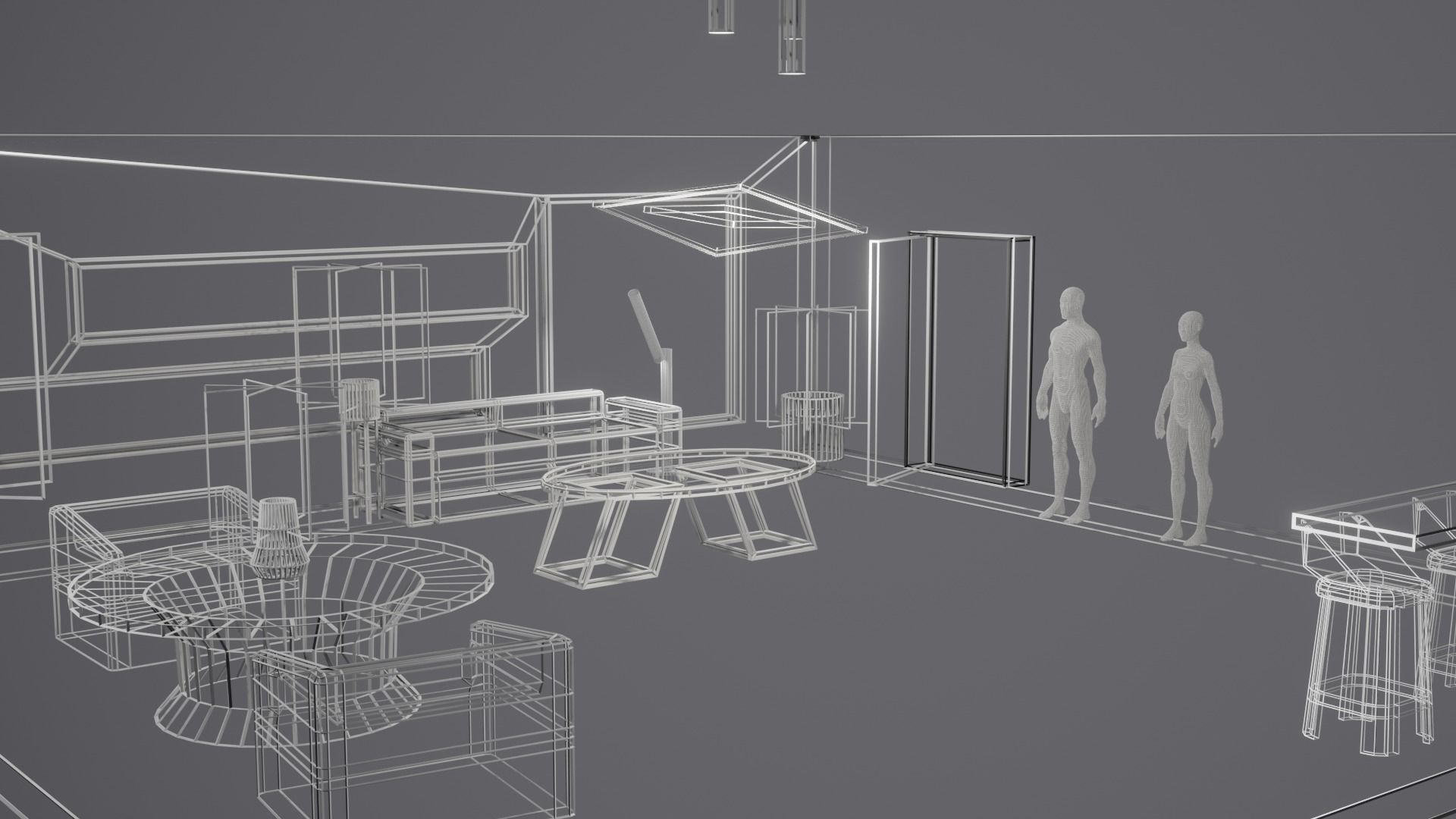 Modern Decor Furnashing Low-poly 3D model_81