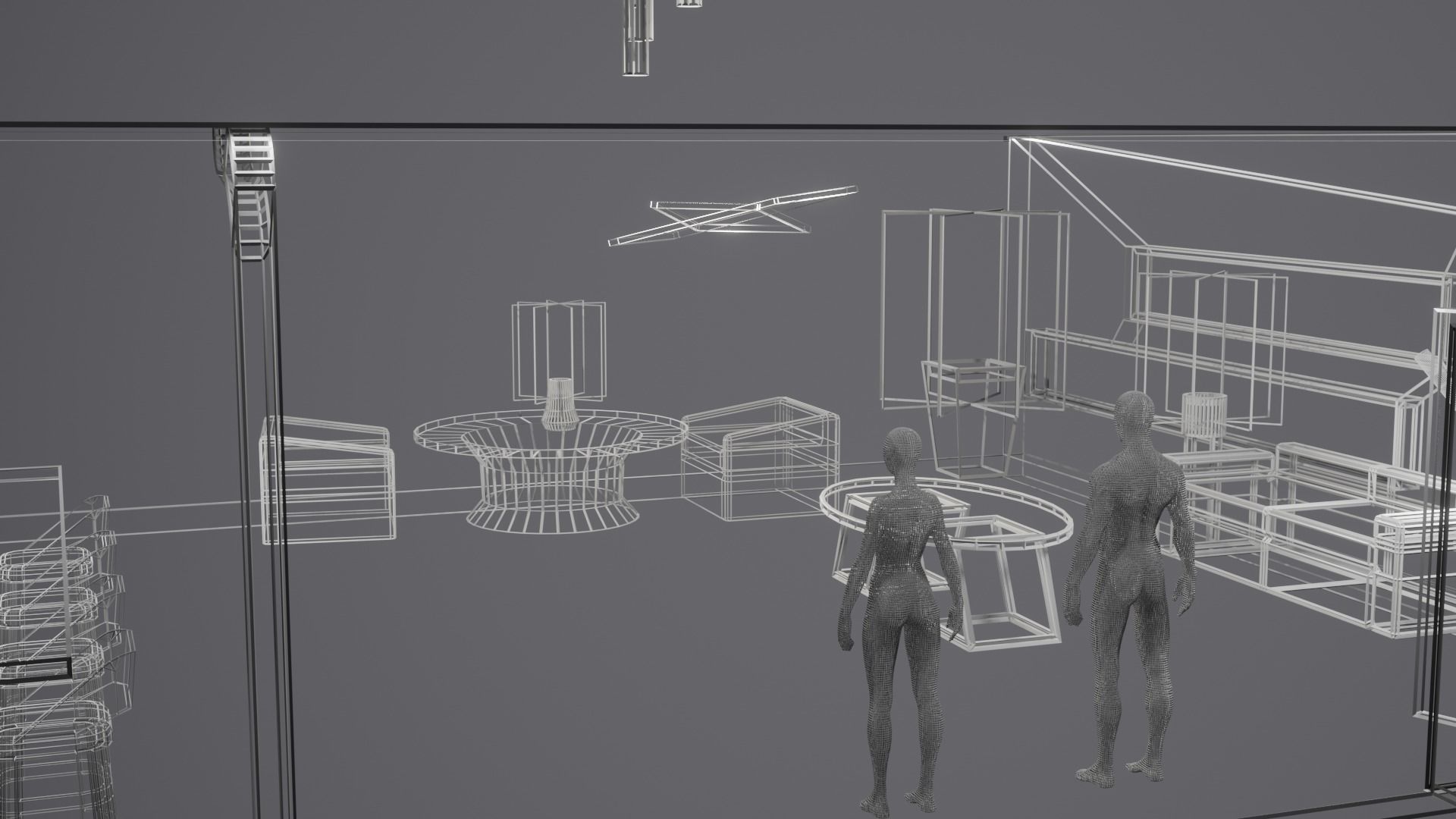 Modern Decor Furnashing Low-poly 3D model_89