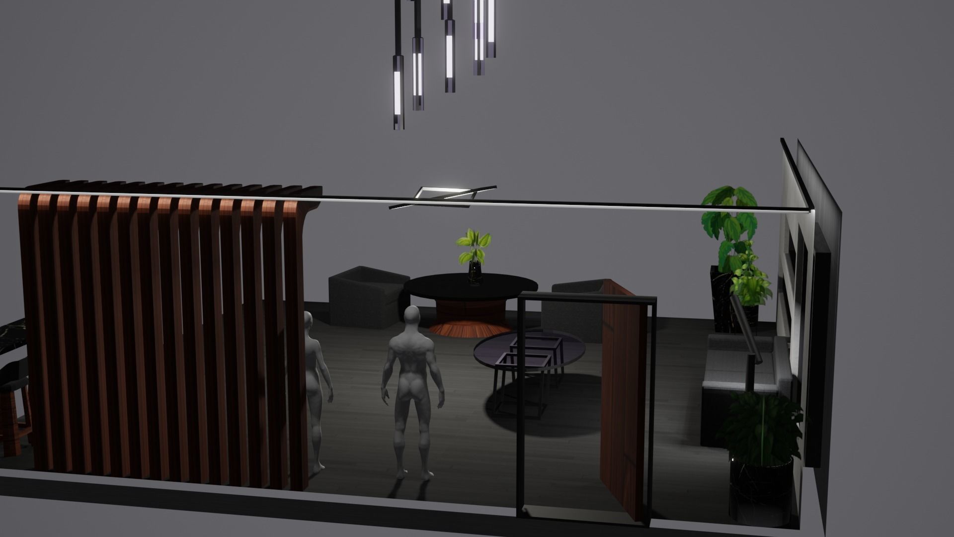 Modern Decor Furnashing Low-poly 3D model_5