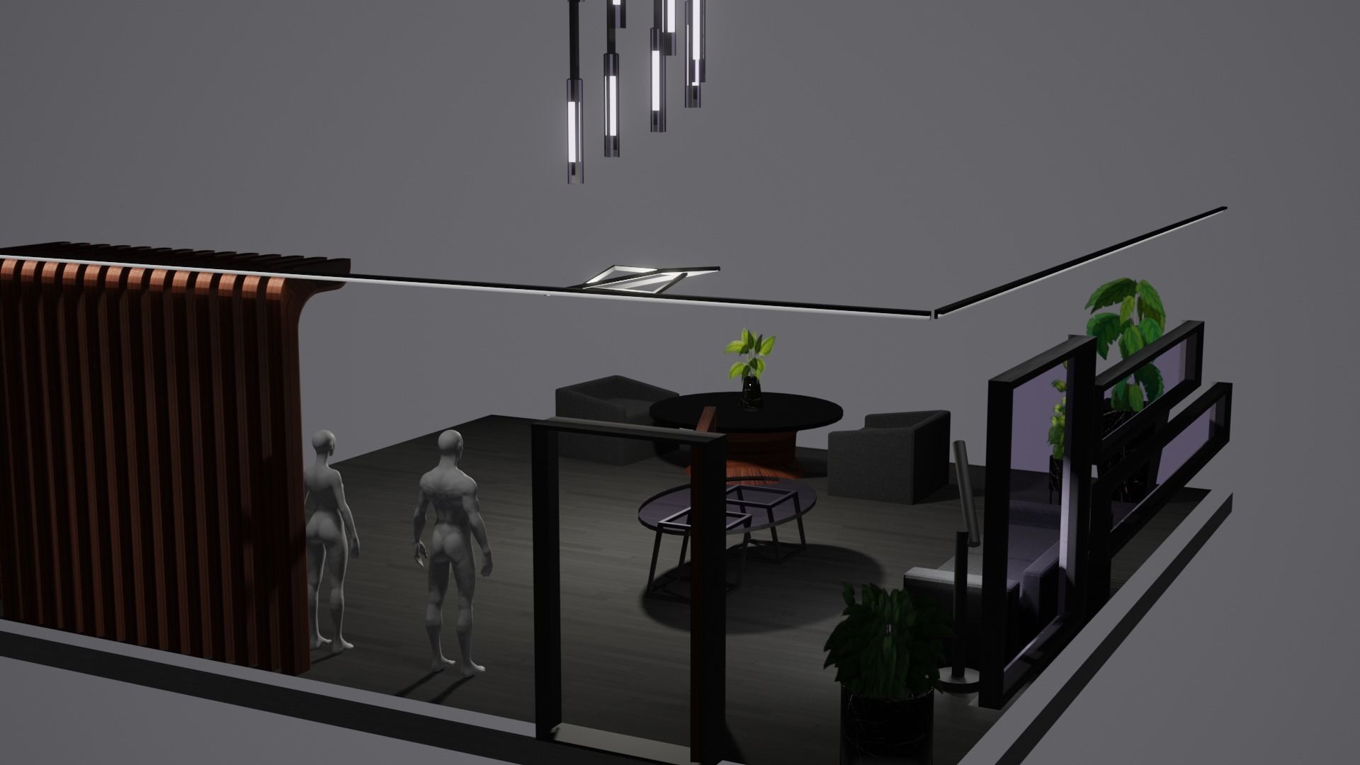 Modern Decor Furnashing Low-poly 3D model_36