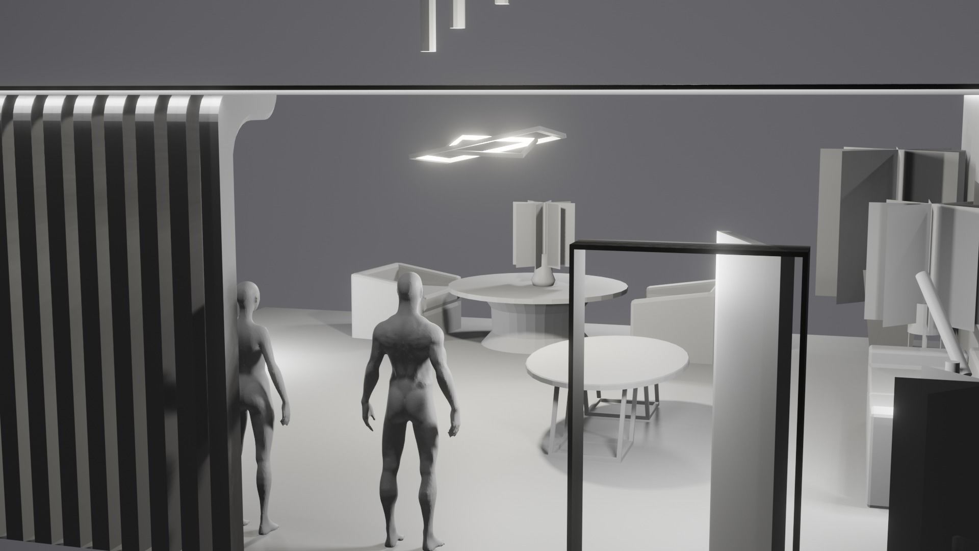 Modern Decor Furnashing Low-poly 3D model_12