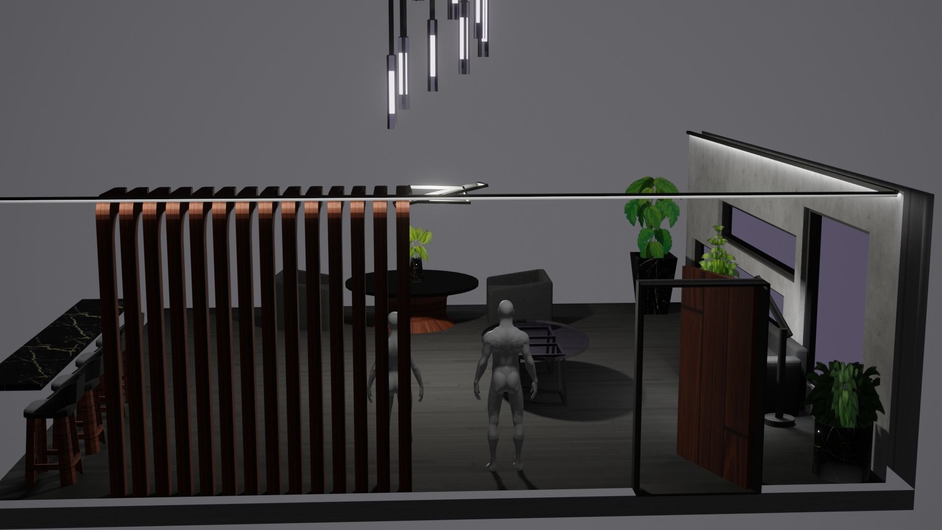 Modern Decor Furnashing Low-poly 3D model_20