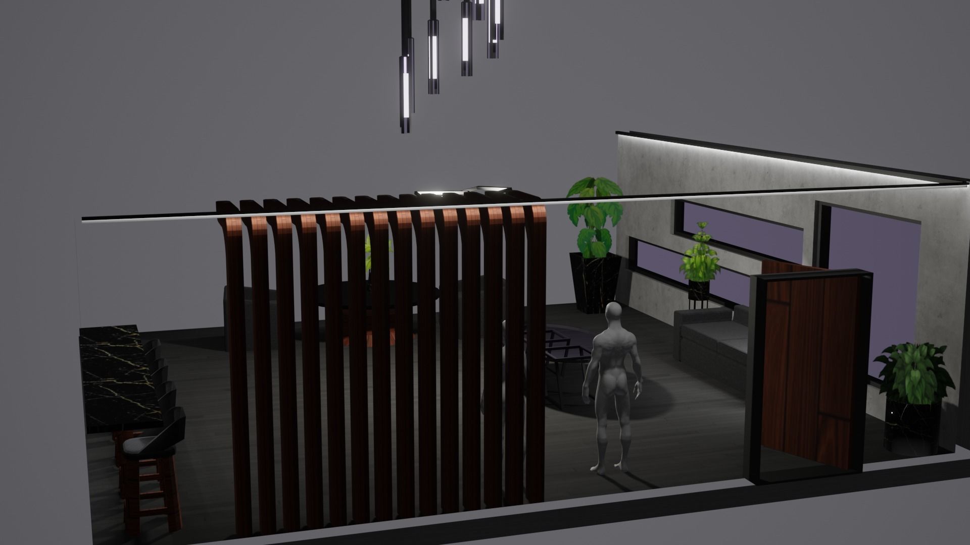 Modern Decor Furnashing Low-poly 3D model_68
