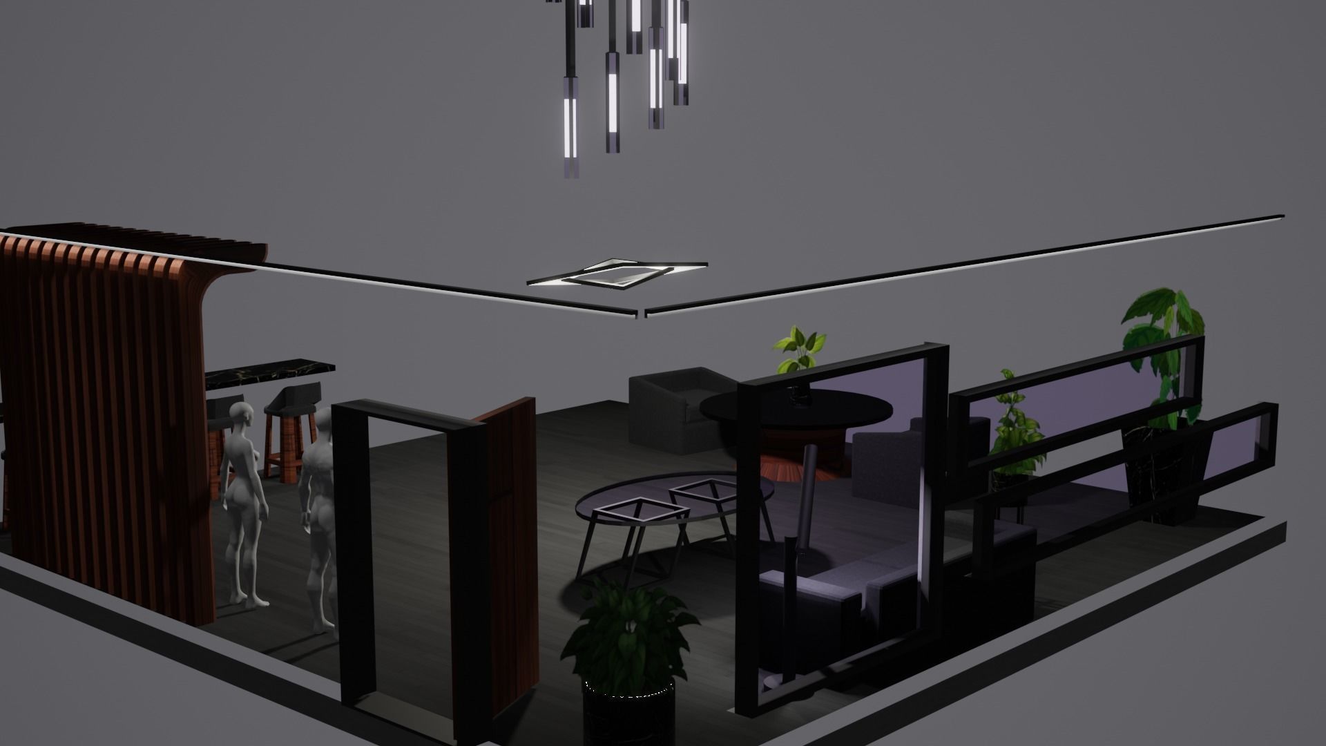Modern Decor Furnashing Low-poly 3D model_60