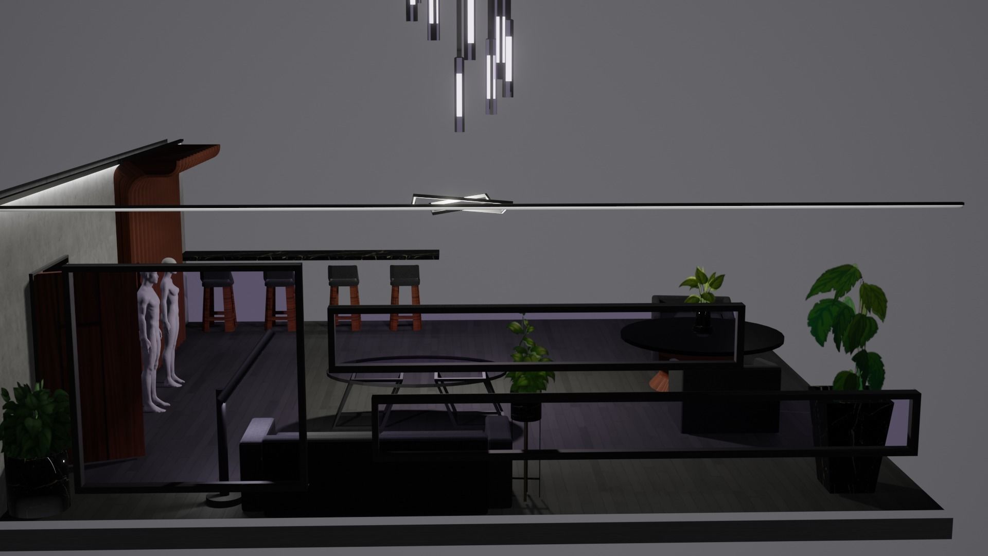 Modern Decor Furnashing Low-poly 3D model_27