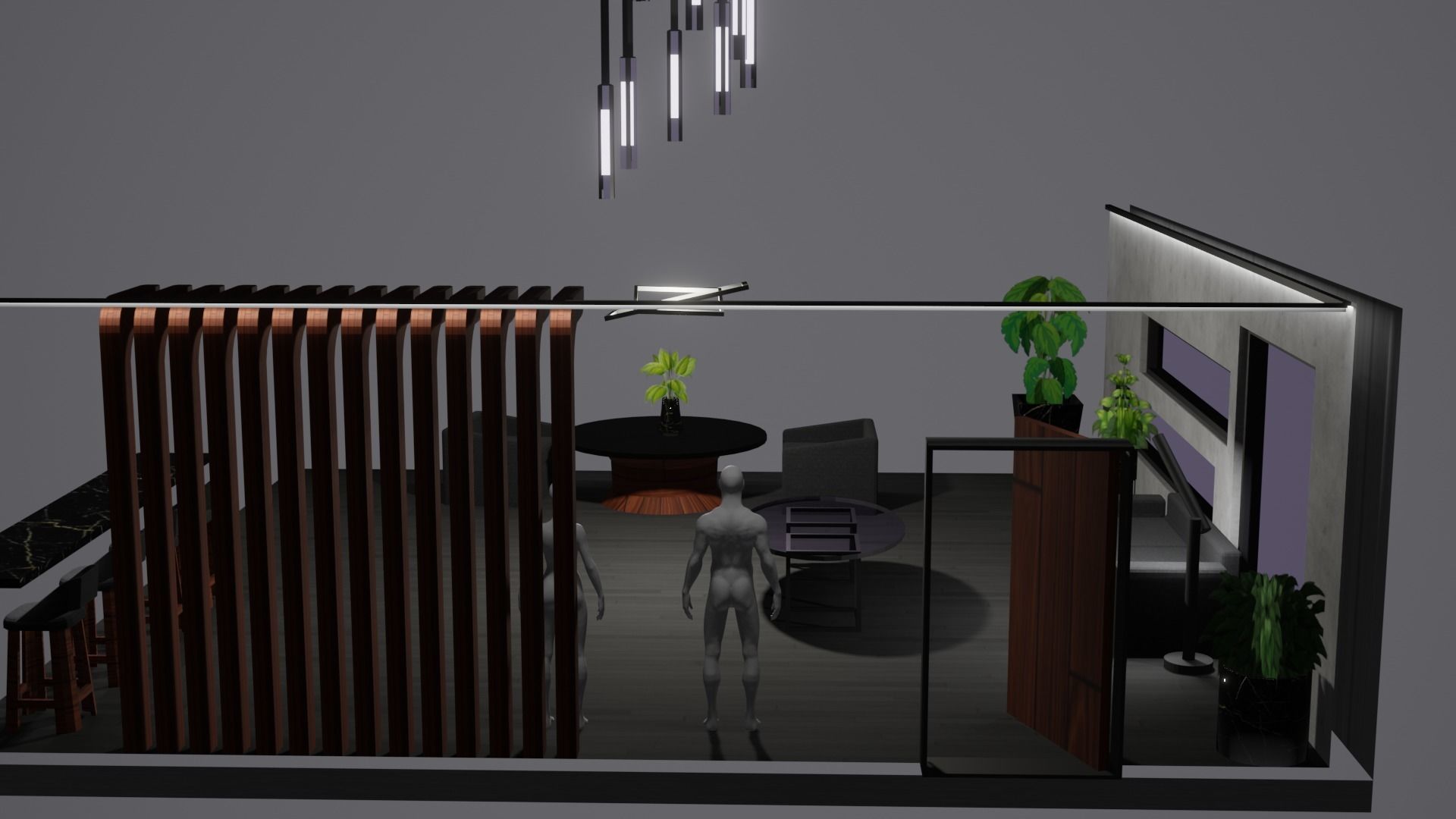 Modern Decor Furnashing Low-poly 3D model_19