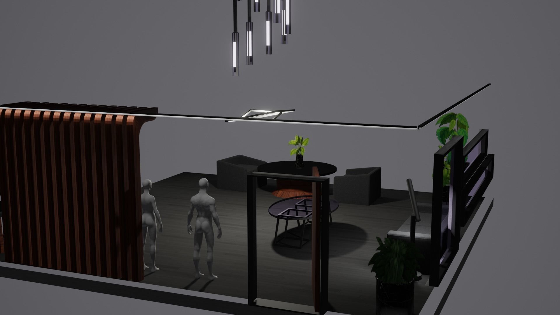 Modern Decor Furnashing Low-poly 3D model_35