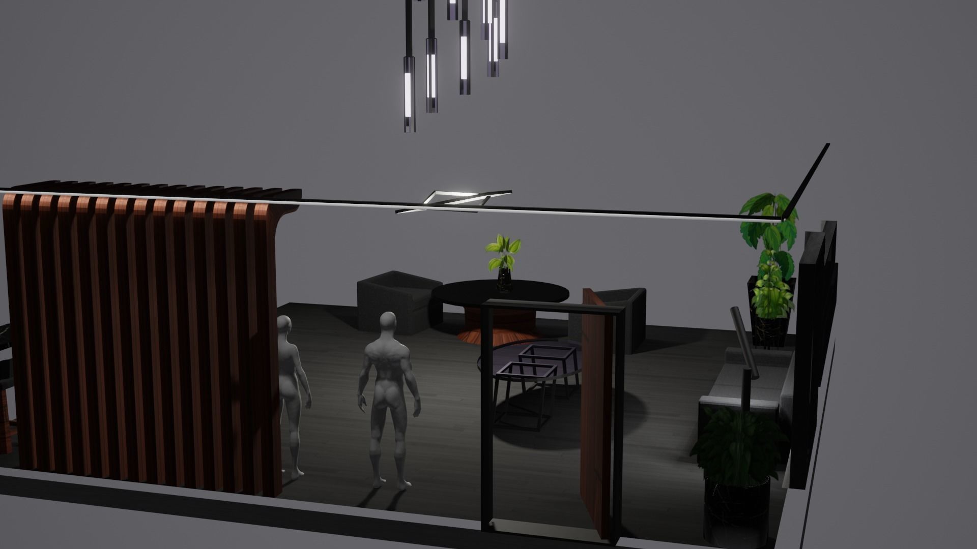 Modern Decor Furnashing Low-poly 3D model_7