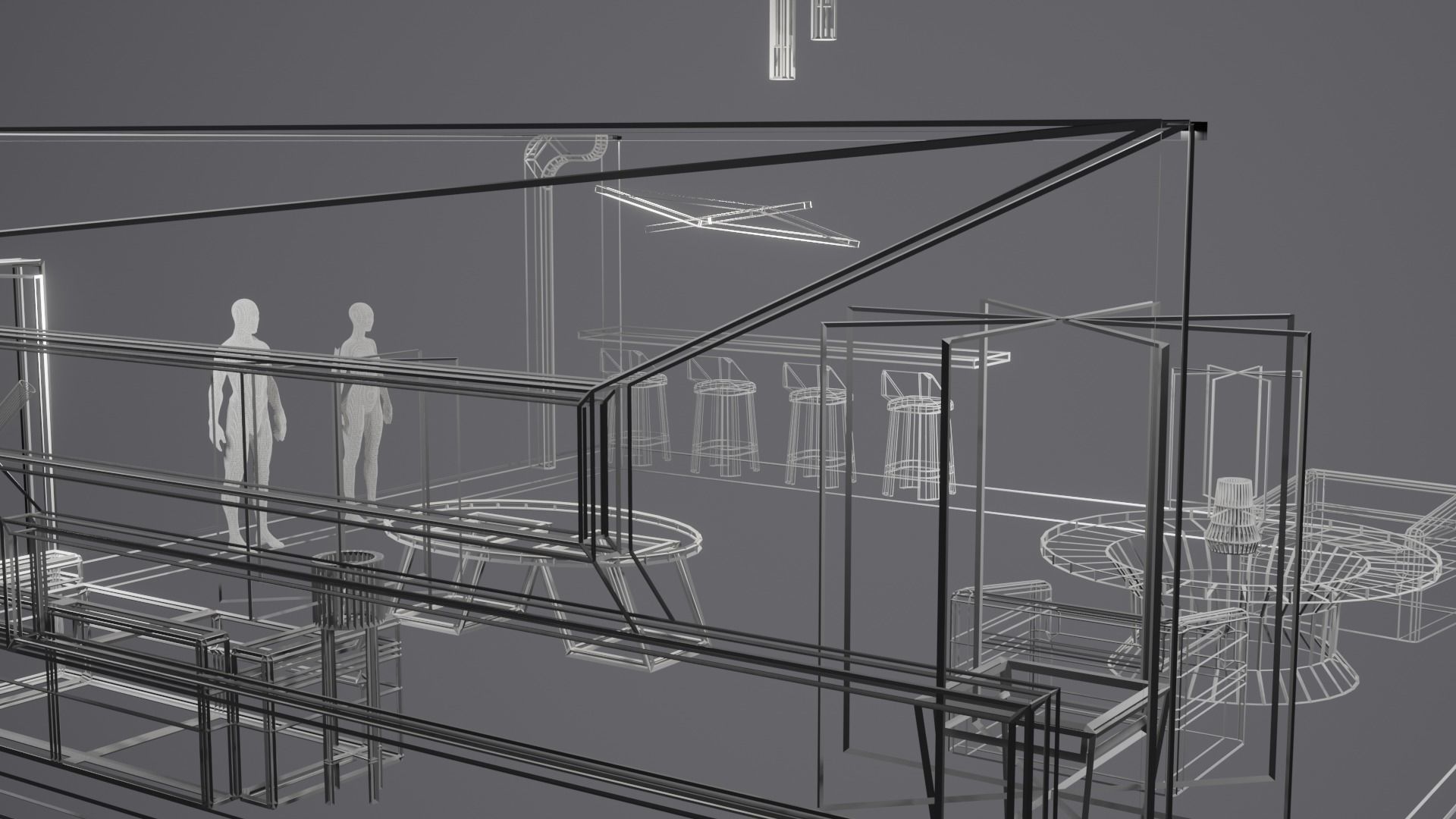 Modern Decor Furnashing Low-poly 3D model_92