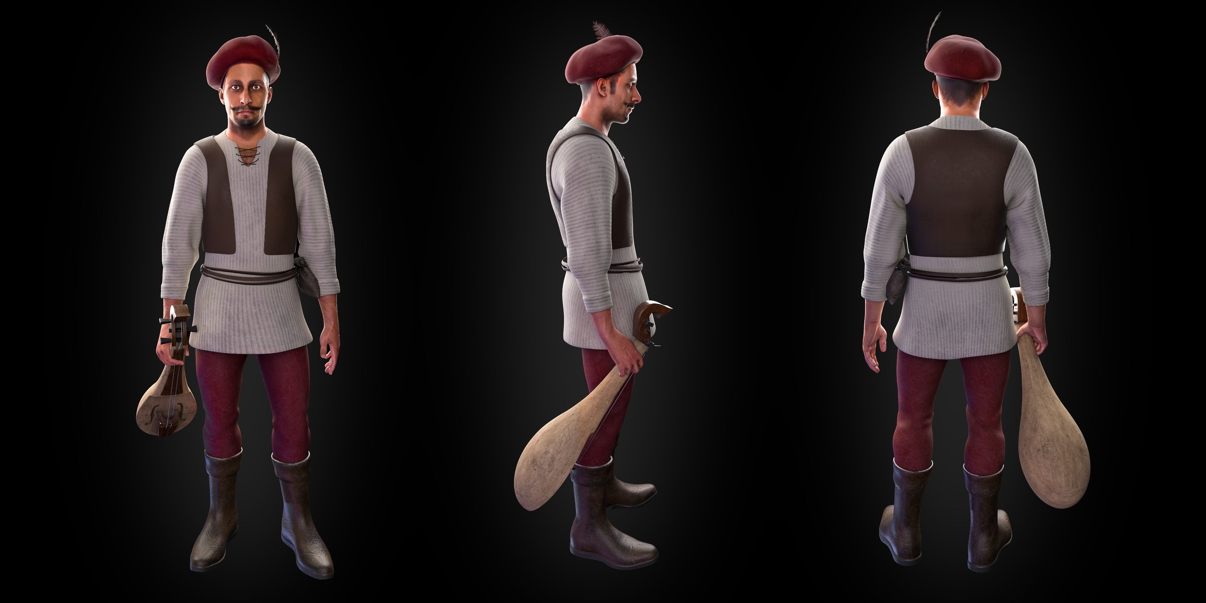 Troubadour 3D model_1