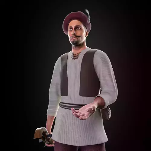 Troubadour 3D model