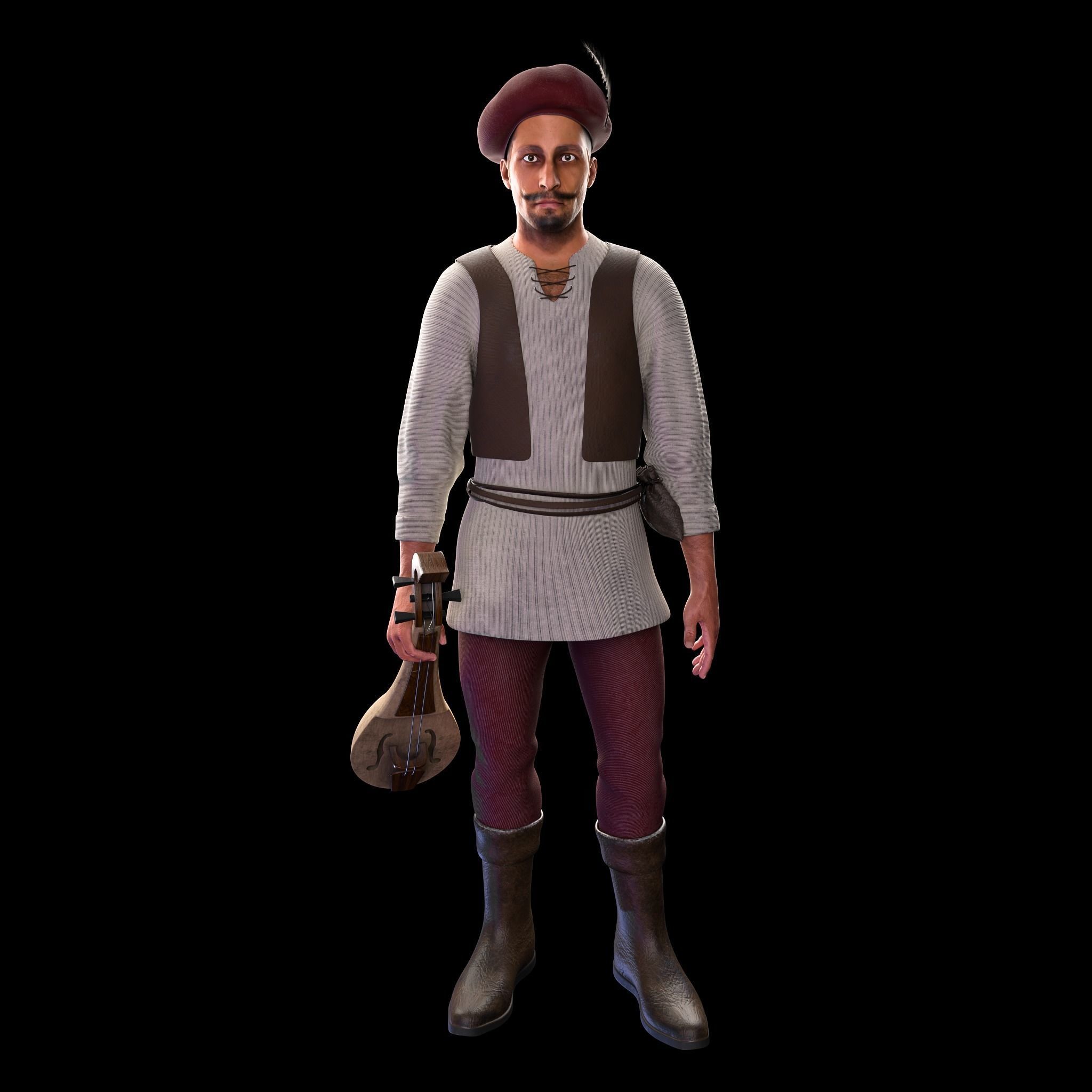 Troubadour 3D model_4