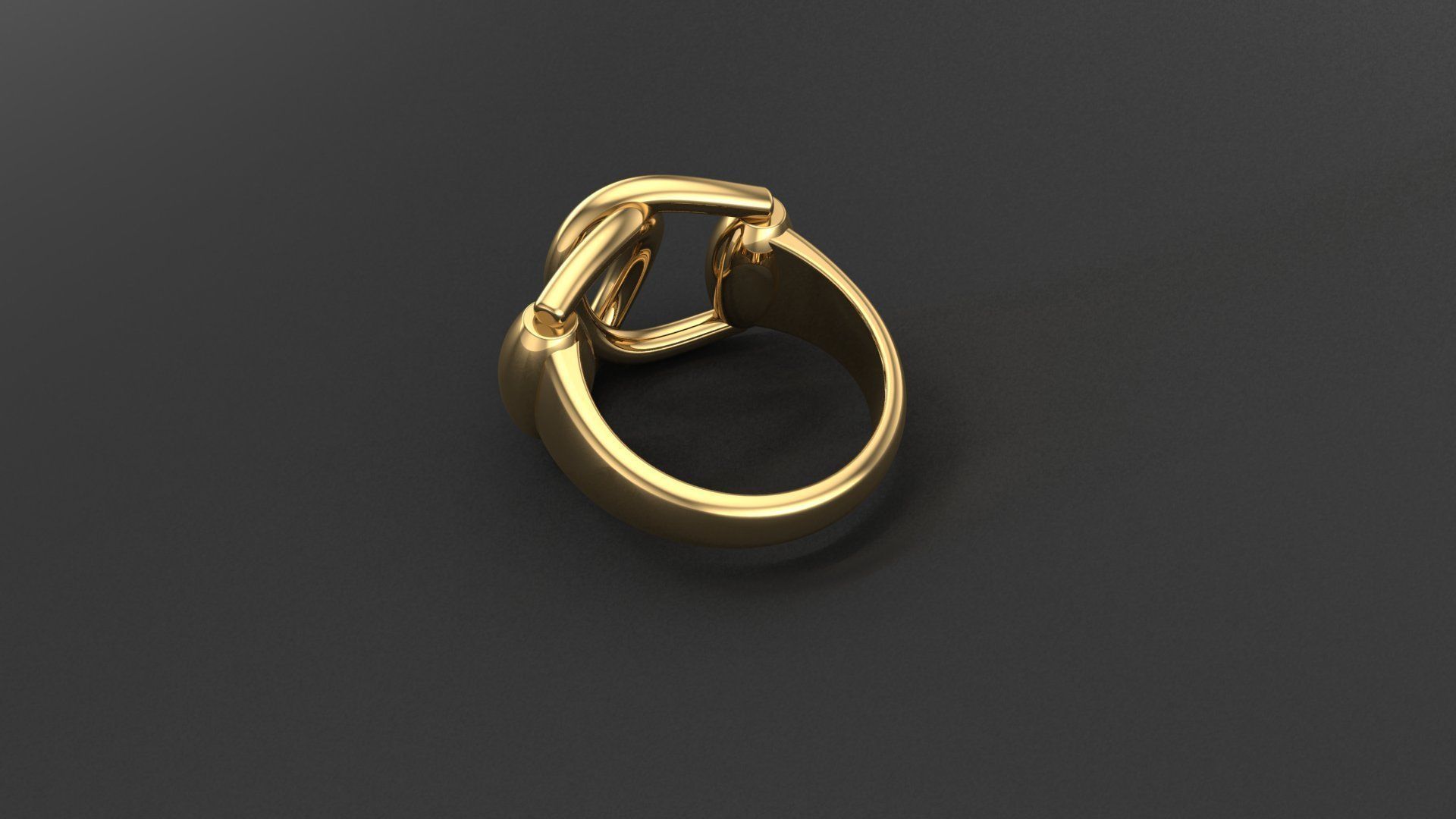 Gucci Collection gold ring 3D print model_5