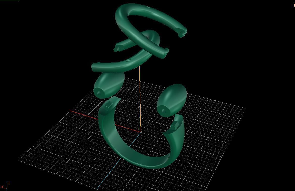 Gucci Collection gold ring 3D print model_7