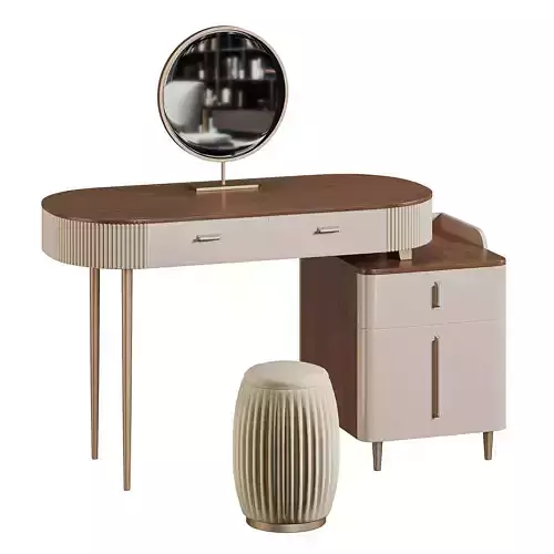 Meja Rias Mewah Artic Cermin Led Warna Duco