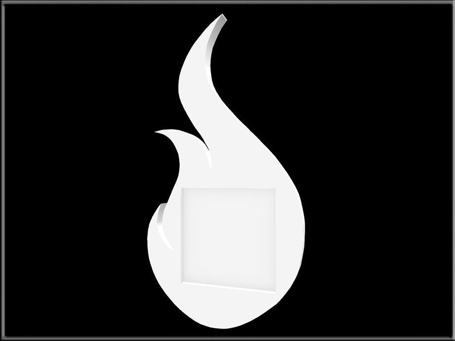 Fire Frame 02 Low-poly 3D model_1