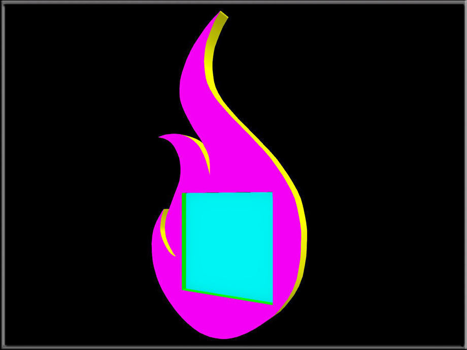 Fire Frame 02 Low-poly 3D model_5