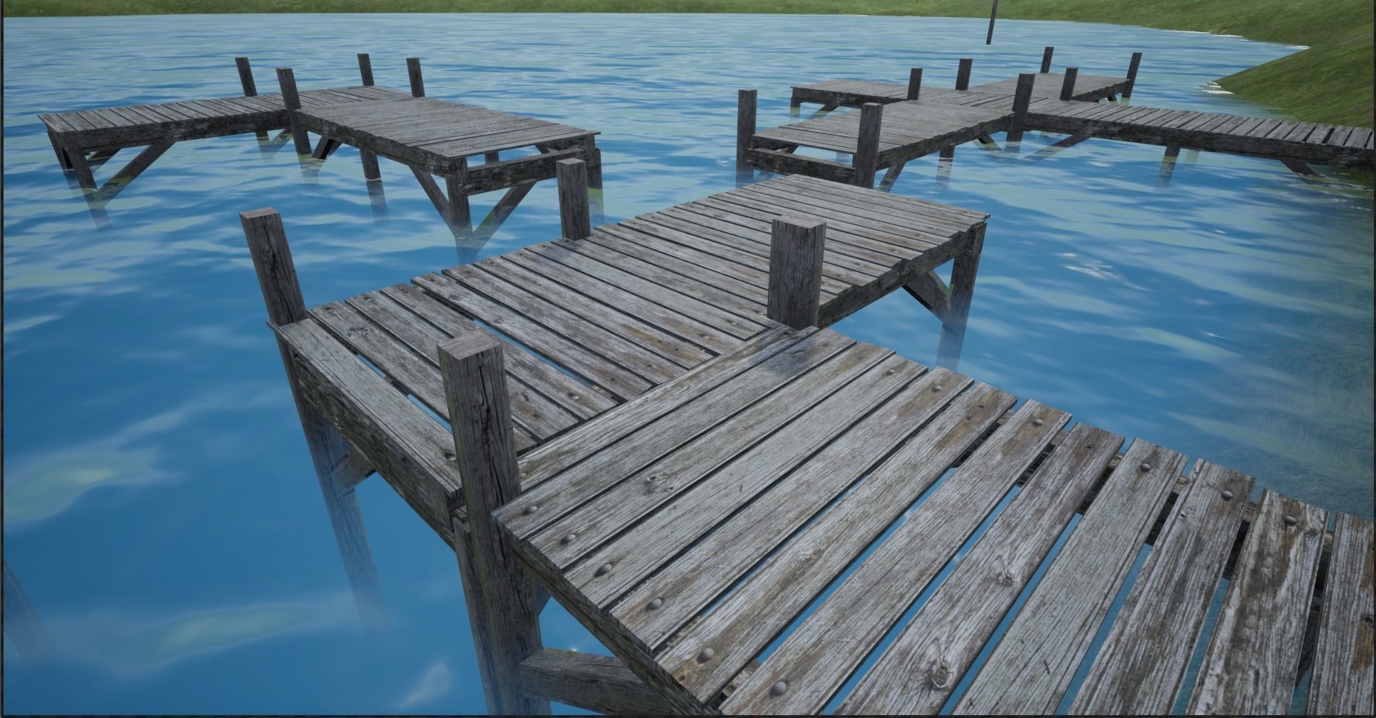 Modular Lowpoly Wooden Dock Parts Low-poly 3D model_20