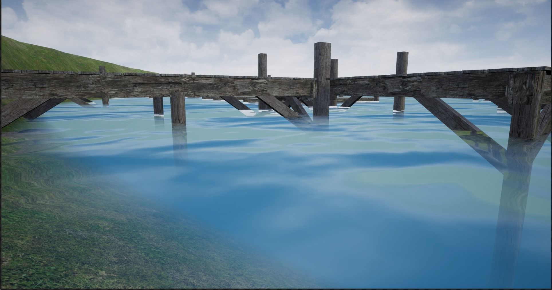 Modular Lowpoly Wooden Dock Parts Low-poly 3D model_23