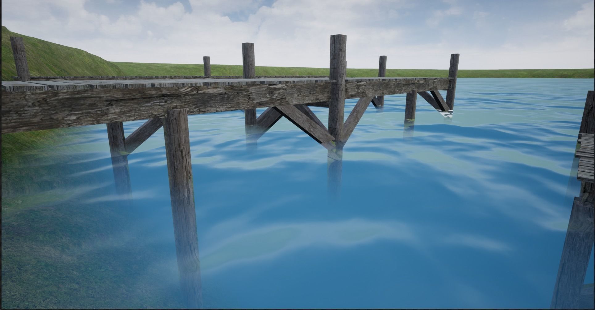 Modular Lowpoly Wooden Dock Parts Low-poly 3D model_24